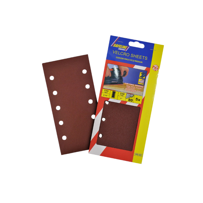 Safeline Velcro Sheets 155x230mm 5 pack