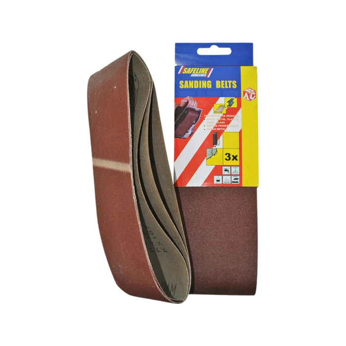 Safeline Sanding Belts Assorted 100x610mm 3 pack
