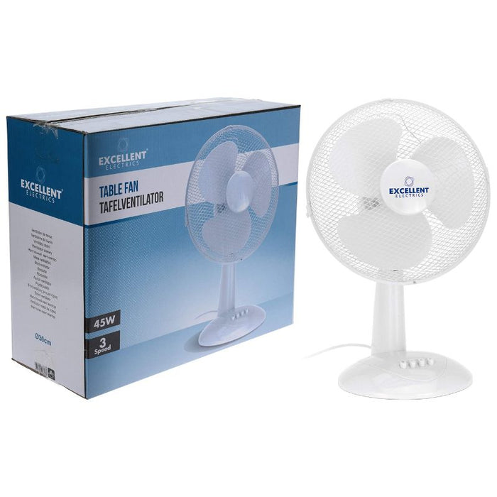 Desk Fan 12" White