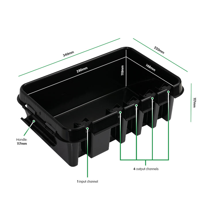 Dribox Medium Weatherproof Connection Box Black