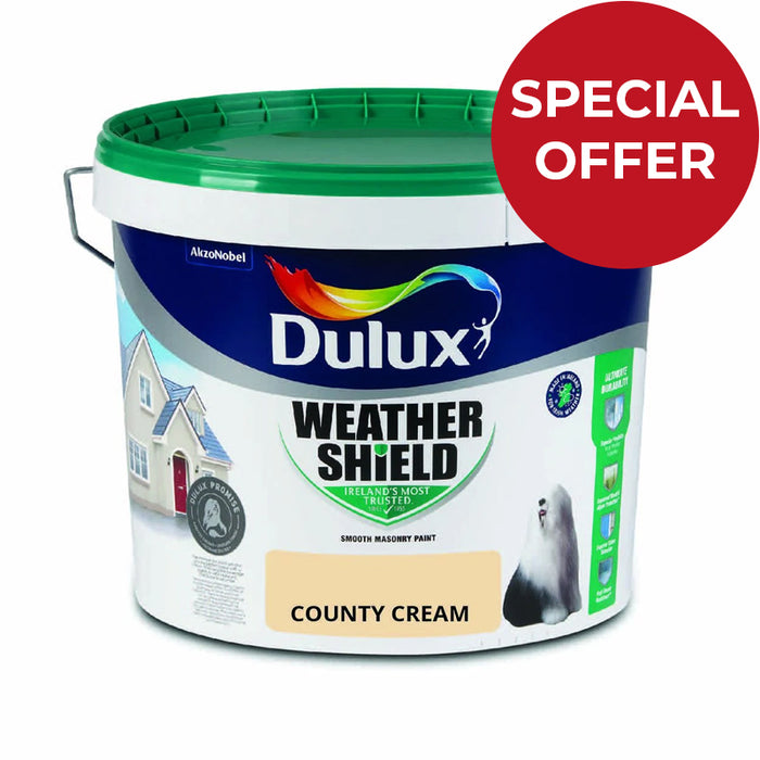 Dulux Weathershield Smooth Masonry County Cream 10L