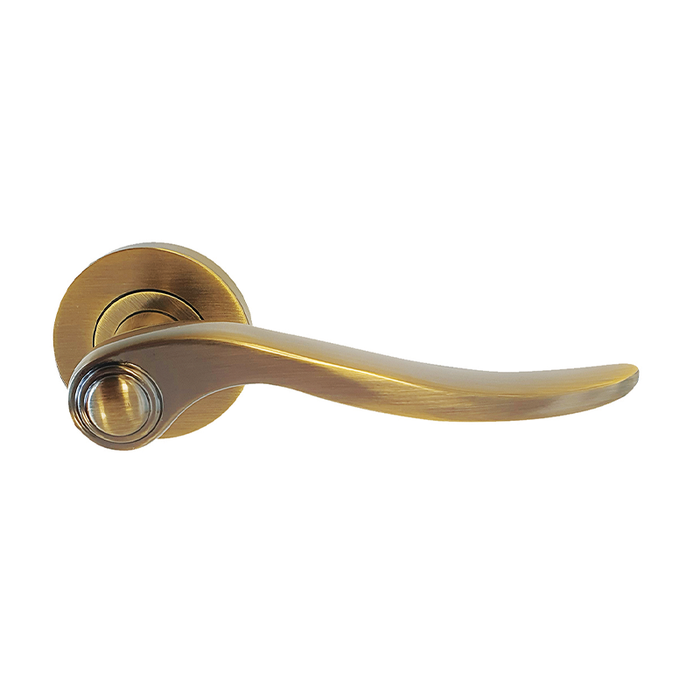 Basta Belair On Rose Door Handle Brass