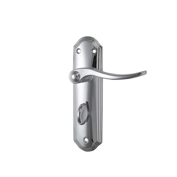 Basta Belair On Plate Bathroom Door Handle Chrome