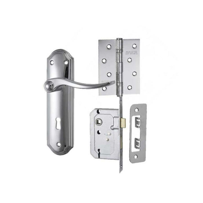 Belair Lever on Plate Door Set Chrome