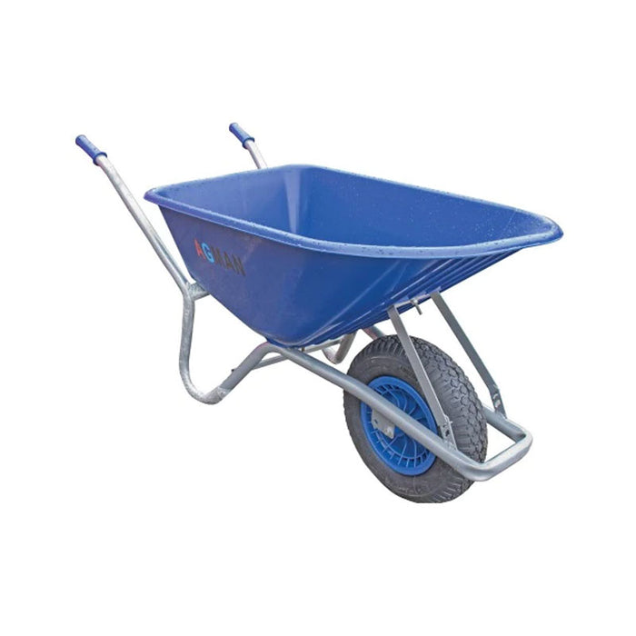 Blue PVC Garden Wheelbarrow 100L