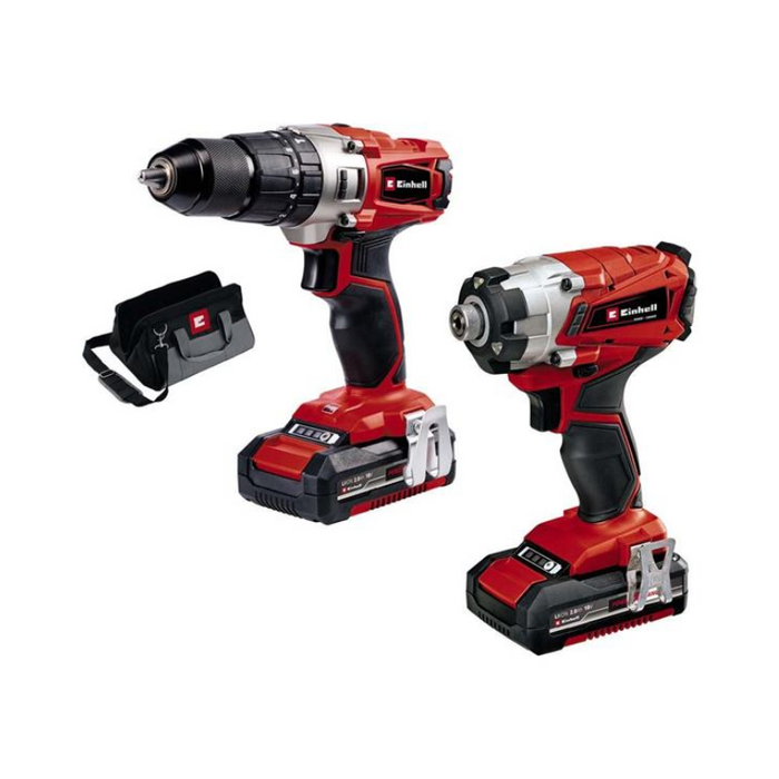 Einhell Power X-Change 18V Cordless Combi Drill & Impact Driver Kit