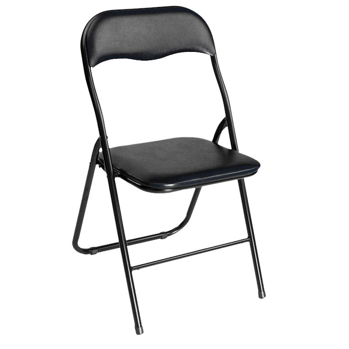 Folding Padded Chair Black