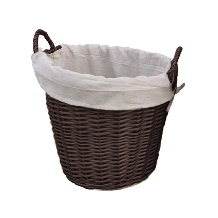 Blacksod Round Wicker Basket 50x40cm Coffee