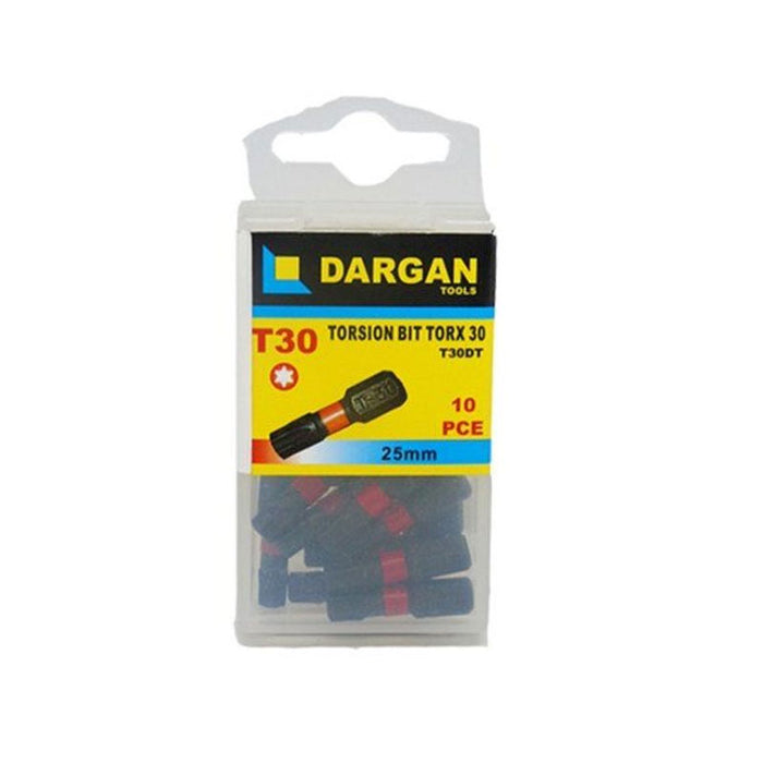 Dargan T-30 Torsion Torx Screwdriver Bits Pack Of 10