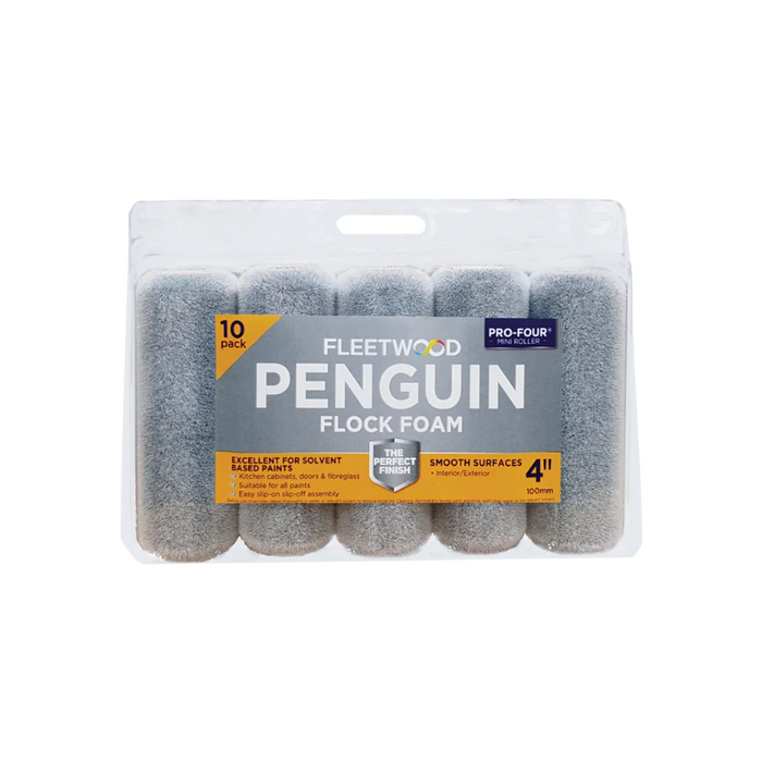 Fleetwood Penguin Flock Foam Sleeve 10 Pack 4″
