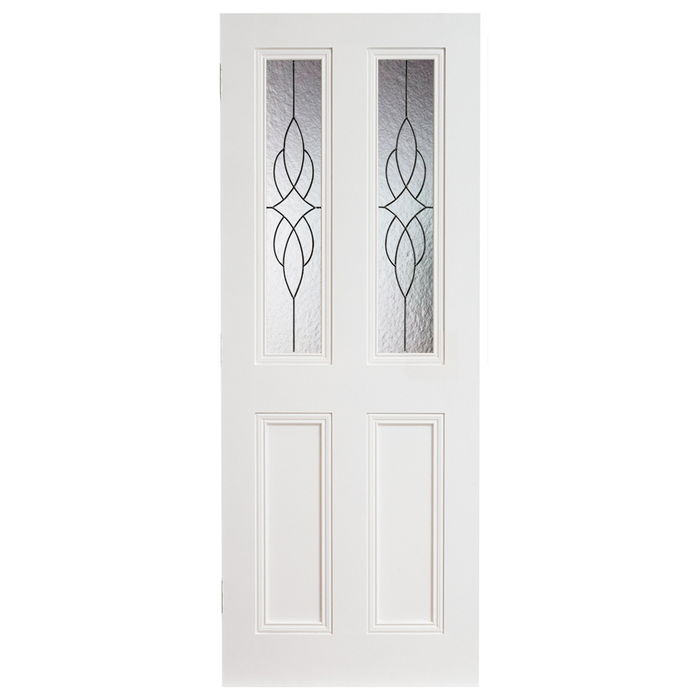 Claremont Primed Door Cathedral Leaded Glass 78X30