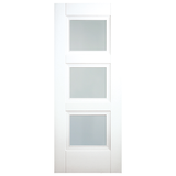 Franklin White Primed 3P Frosted Glazed Door 78X30