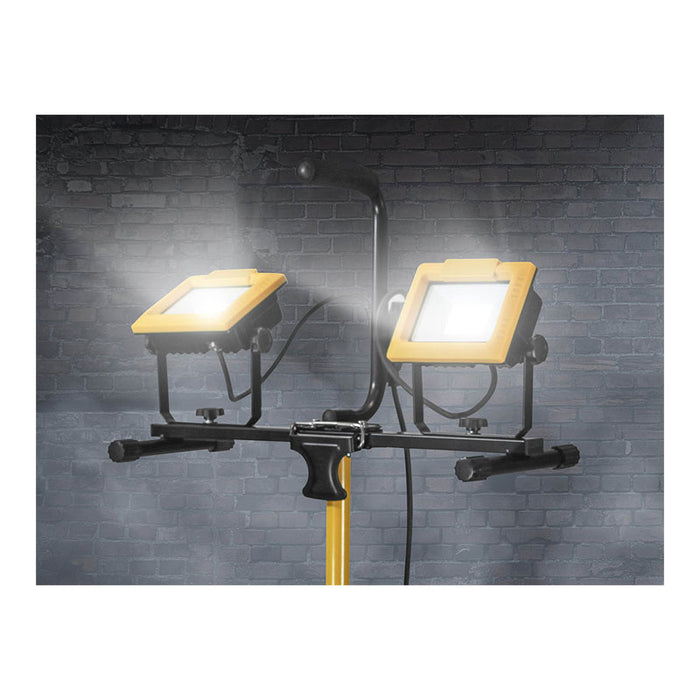 Faithfull Twin LED Tripod Site Light 70w