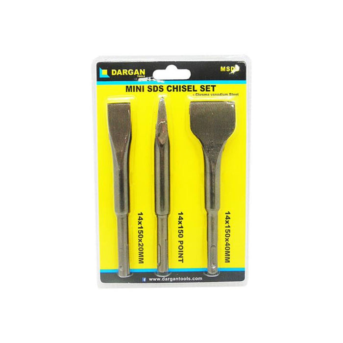 Dargan 3 Piece Mini SDS Chisel Bit Set