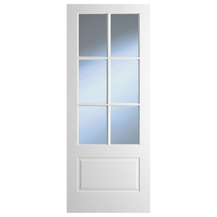 Dover Marina 1P/6L Glazed White Primed Door 78X30