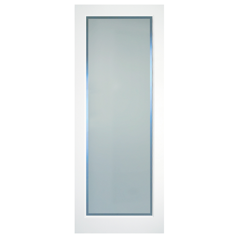 Kenmore White Primed Etch Glass Clear Border Door 80X32