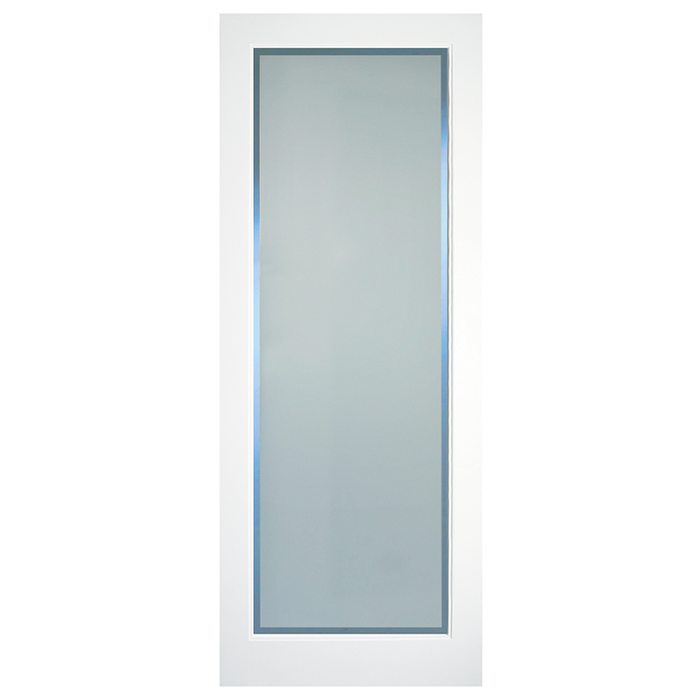 Kenmore White Primed Etch Glass Clear Border Door 78X30