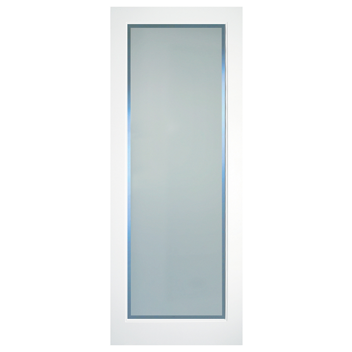 Kenmore White Primed Etch Glass Clear Border Door 78X28