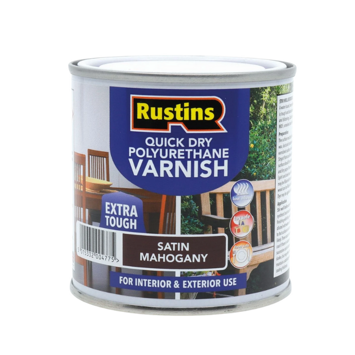 Rustins Quick Dry Polyurethane Satin Varnish 500mL
