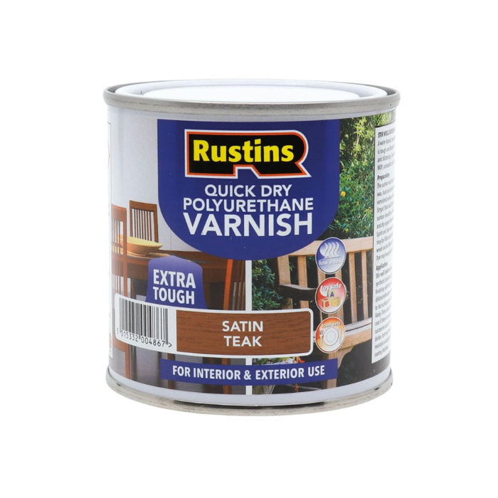 Rustins Quick Dry Polyurethane Satin Varnish 500mL