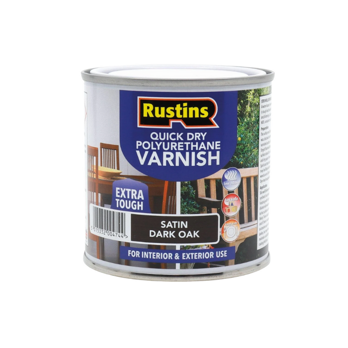 Rustins Quick Dry Polyurethane Satin Varnish 500mL