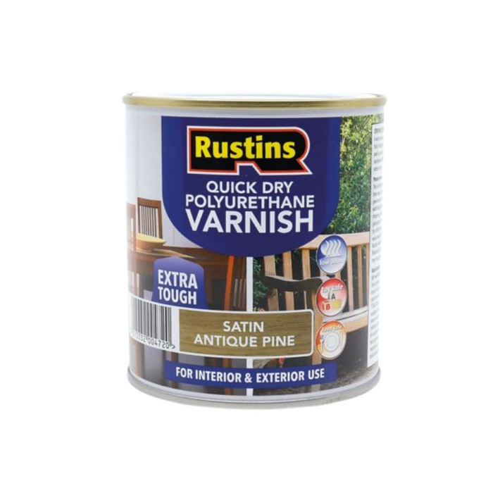 Rustins Quick Dry Polyurethane Satin Varnish 500mL