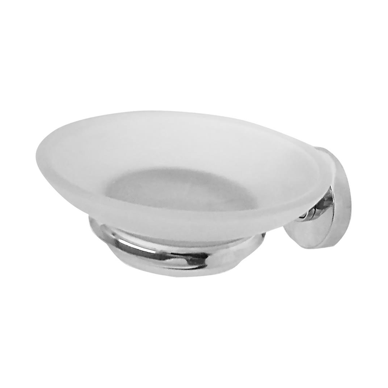 Tema Malmo Frosted Glass Soap Dish Chrome