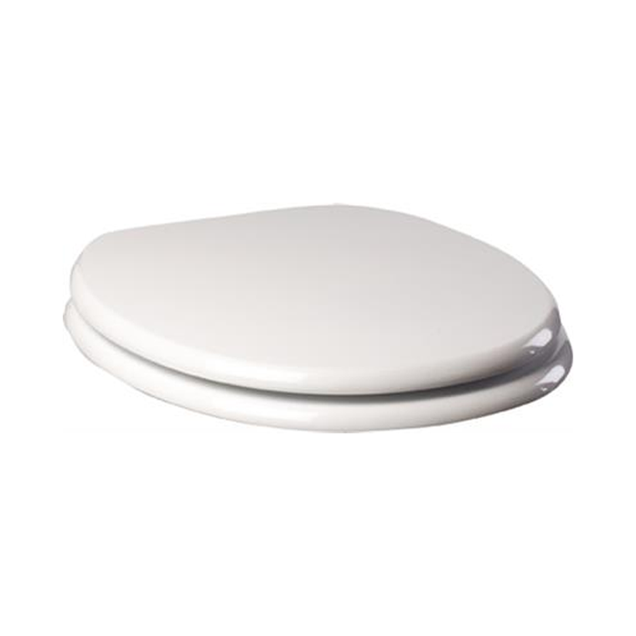 Tema MDF Soft Close Toilet Seat White With Chrome Hinge