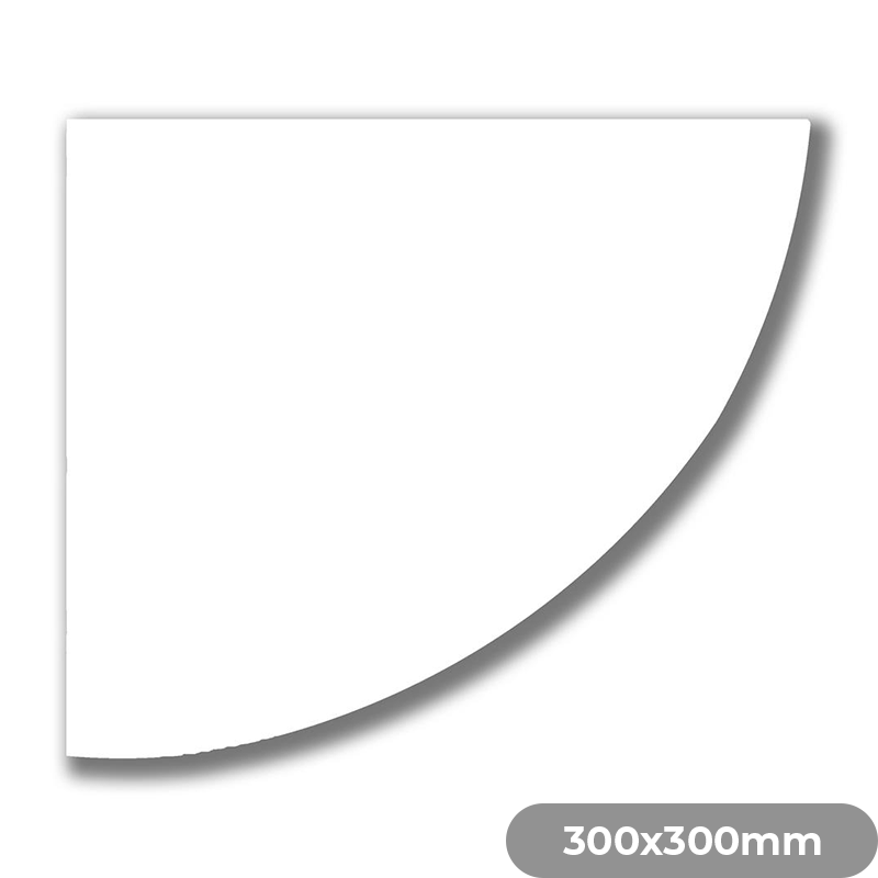 Tema Corner Shelf 300x300x15mm White