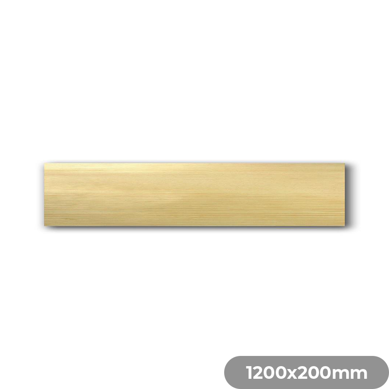 Tema Straight Shelf 1200x200x15mm Pine