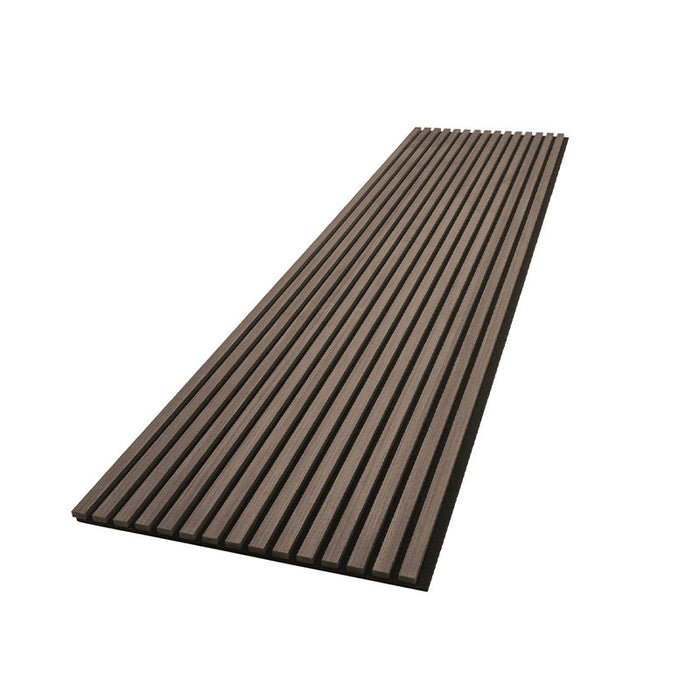 Smoked Oak Acoustic Slat MDF Wall Panel 605x2400mm