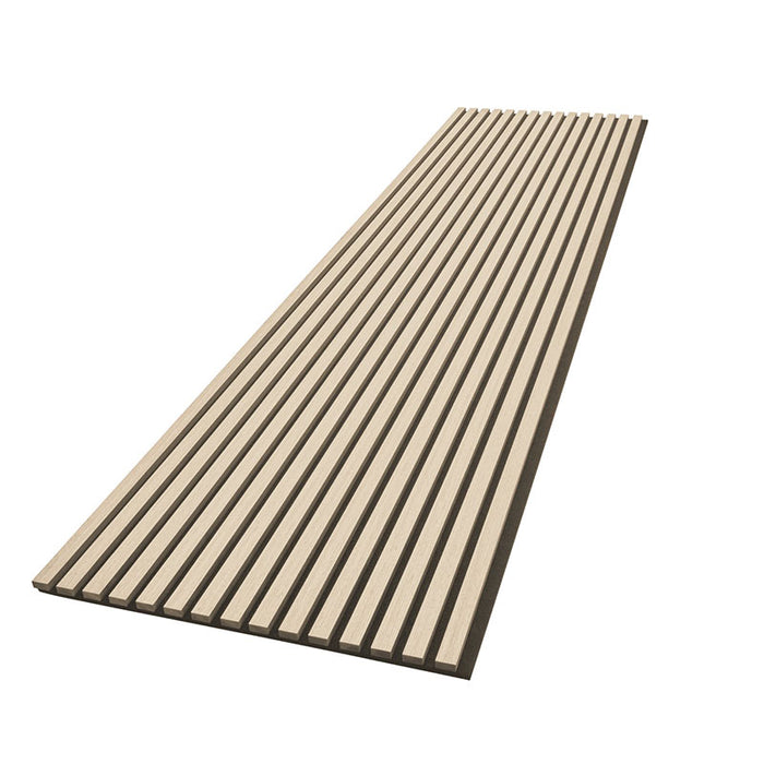 Light Oak Acoustic Slat MDF Wall Panel 605x2400mm