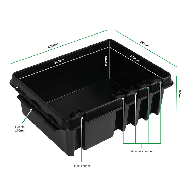 Dribox Large Weatherproof Connection Box Black