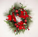 55cm Red Poinsettia Christmas Wreath - General Hardware Supplies Homevalue