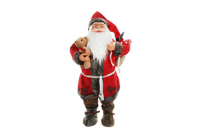 60cm Red Santa with Teddy - General Hardware Supplies Homevalue