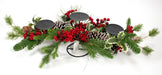 82cm Red Berry and Holly Candle Holder - General Hardware Supplies Homevalue