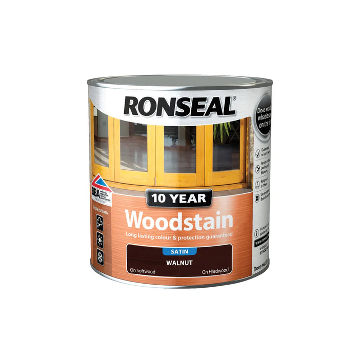 Ronseal 10 Year Woodstain Walnut 2-5L - General Hardware Supplies Homevalue