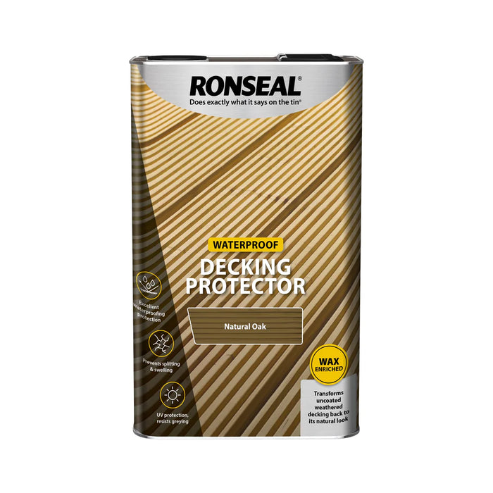 Ronseal Decking Protector Natural Oak 5L - General Hardware Supplies Homevalue
