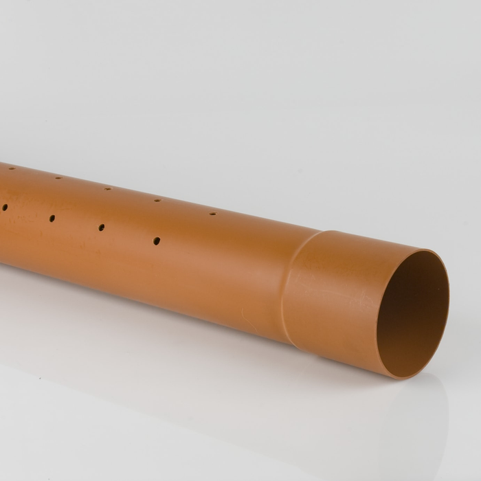 Sewer Pipe Perforated Socketed 6M Length