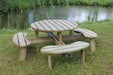 Avoca Eight Seater Round Picnic Table - General Hardware Supplies Homevalue