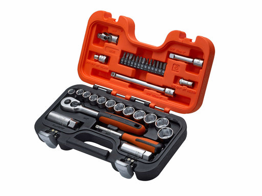 Bacho 34 Piece 3/8" Socket Set with 1/4" Bits - General Hardware Supplies Homevalue