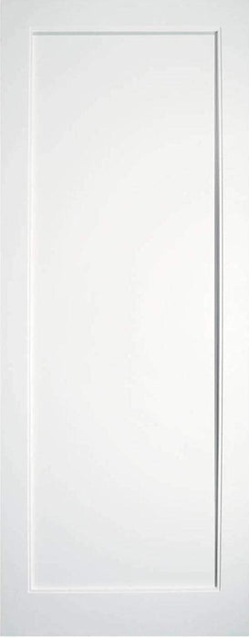 B&G Single Panel Primed White Shaker Door - 6'8" x 2"8' - General Hardware Supplies Homevalue