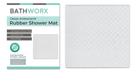 Bathworx Classic Antibacterial Rubber Shower Mat - General Hardware Supplies Homevalue