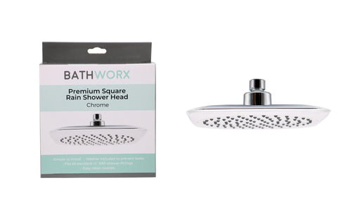 Bathworx Premium Rain Shower Head (Square) - General Hardware Supplies Homevalue