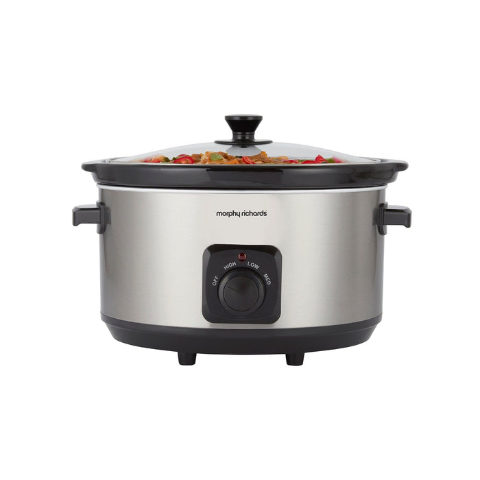 Brushed Stainless Steel 6.5L Ceramic Slow Cooker - General Hardware Supplies Homevalue