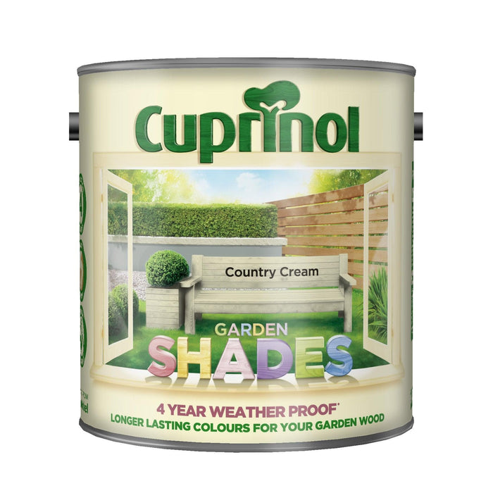 Cuprinol Garden Shades Country Cream 2.5L - General Hardware Supplies Homevalue