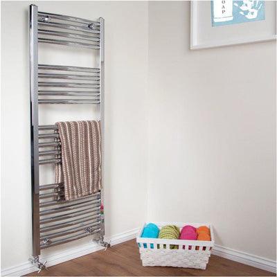 Curved Chrome Towel Rail 600mm X 1200mm - General Hardware Supplies Homevalue