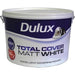 Dulux Total Cover Matt White 10 Litre - General Hardware Supplies Homevalue