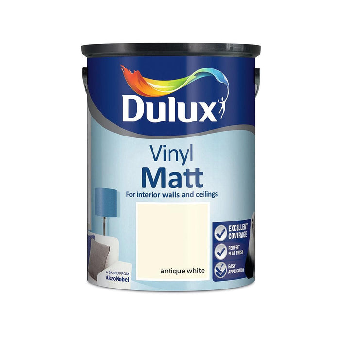 Dulux Vinyl Matt Antique White 5L - General Hardware Supplies Homevalue