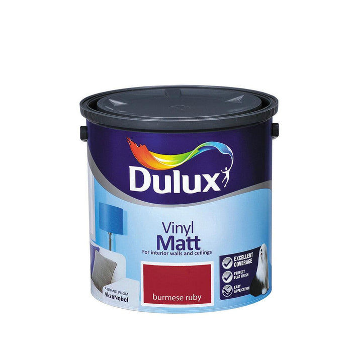 Dulux Vinyl Matt Burmese Ruby 2.5L - General Hardware Supplies Homevalue